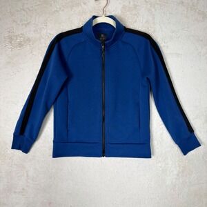 Uniqlo Kids Blue Dry Stretch Full Zip Track Jacket Side Stripe Size 12 School